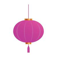 Chinese paper lantern element isolated on white vector