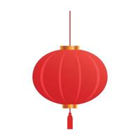 Chinese paper lantern element isolated vector