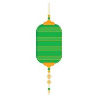 Chinese paper lantern element design on white background vector
