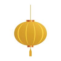 Chinese paper lantern element isolated on the white vector