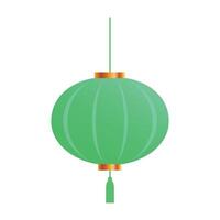 Chinese paper lantern element isolated on a white vector