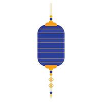Chinese paper lantern element design on white vector