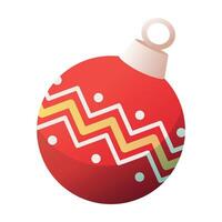 christmas balls in flat design on the white background vector