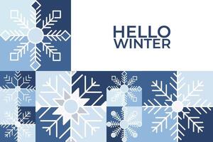 Abstract Christmas background, geometric abstract snowflake background for christmas and winter, snowflake pattern. vector