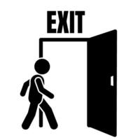 illustration of the exit icon vector
