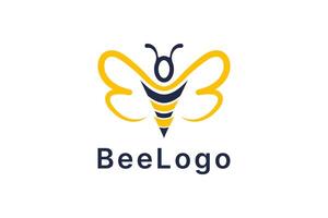 Bee logo icon modern symbol illustration template design with abstract style. vector