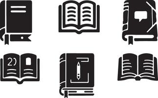 Create a book icon set. vector