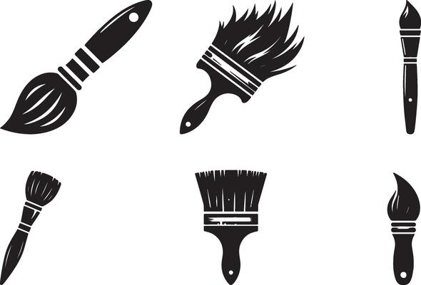Brush icon set