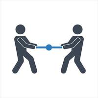 Tug of war icon. Play, rope, game icon vector