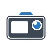 Camera icon. and glyph vector