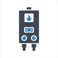 Gas boiler icon. Home heating system icon vector