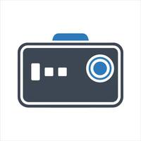 Camera icon. and glyph vector