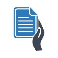 Document icon. and glyph vector