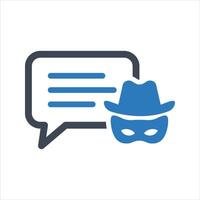 Anonymous message icon. Burglar icon vector