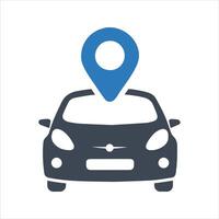 GPS car tracker icon. Vehicle tracking system. Location of a vehicle icon vector