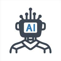 Artificial intelligence icon. Semiconductor. robot icon vector