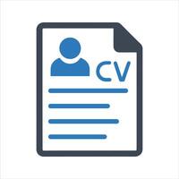 CV icon. Person resume. Applying for a job. Job interview icon vector