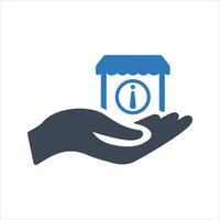 Information store icon. Customer service. Information point icon vector
