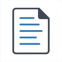 Document icon. and glyph vector