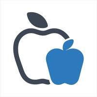 Apple icon. and glyph vector