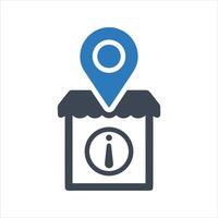 Information store icon. Customer service. Information point icon vector