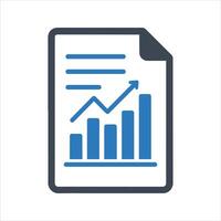 Business report icon. Audit and analysis icon vector