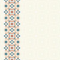 Islamic Vertical Ornament Design with Stroke Pattern vector