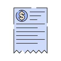 Receipt Icon Illustration in Flat Design Style vector