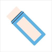 Eraser Icon Cartoon Flat Design Style Illustration vector