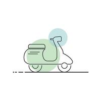 scooter on white background vector