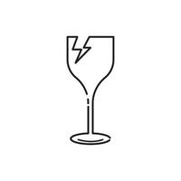 Fragile icon illustration vector