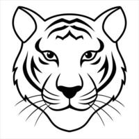 Tiger face coloring pages vector