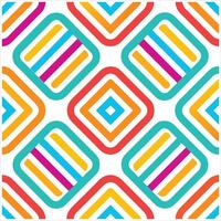 Colorful squares pattern with diagonal lines vector