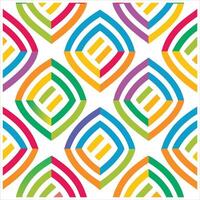 Colorful geometric pattern on white background vector