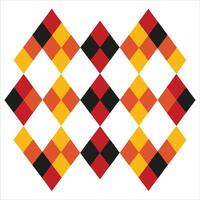 A pattern with red, yellow and black squares vector