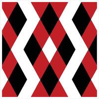 A red and black argyle pattern vector