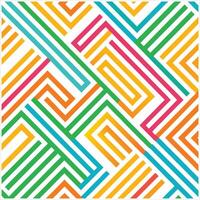 Colorful geometric pattern with lines vector