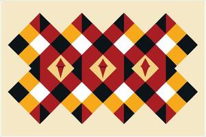A red, yellow and black geometric pattern vector
