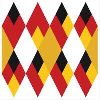 A pattern of red, yellow and black triangles vector