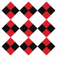 A red and black checkered pattern vector