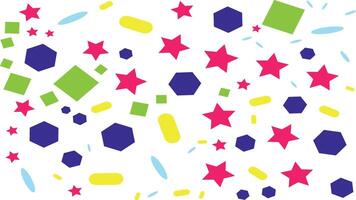 Mixture of Shapes Including Star, Square, Hexagon, and Oval Randomly Separated - Background vector