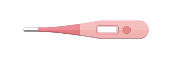 Medical thermometer isolated on a white background. Digital thermometer in flat style vector