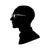 Single of Black silhouette of a anthropologist vector