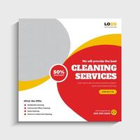 Simple Cleaning Service Post Design vector