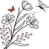 Flowing Lines of Spring in Abstract Form. vector