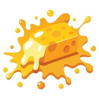 Elevate Design with Eye-Catching Cheese Splash. vector