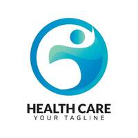 Man Circle Healthy Logo Design vector