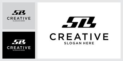 SB or BS initial letter logo design vector
