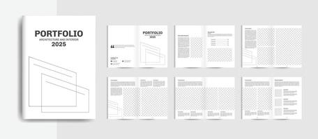 Architecture portfolio, professional portfolio design vector