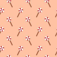 Lollipop Candy seamless pattern. Christmas Winter design. flat illustration. vector